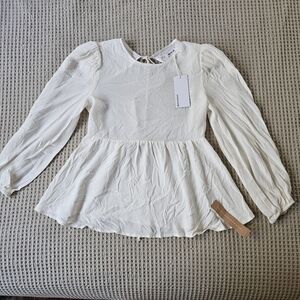 Reformation Cream Sleeveless Top